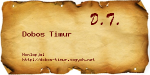 Dobos Timur névjegykártya